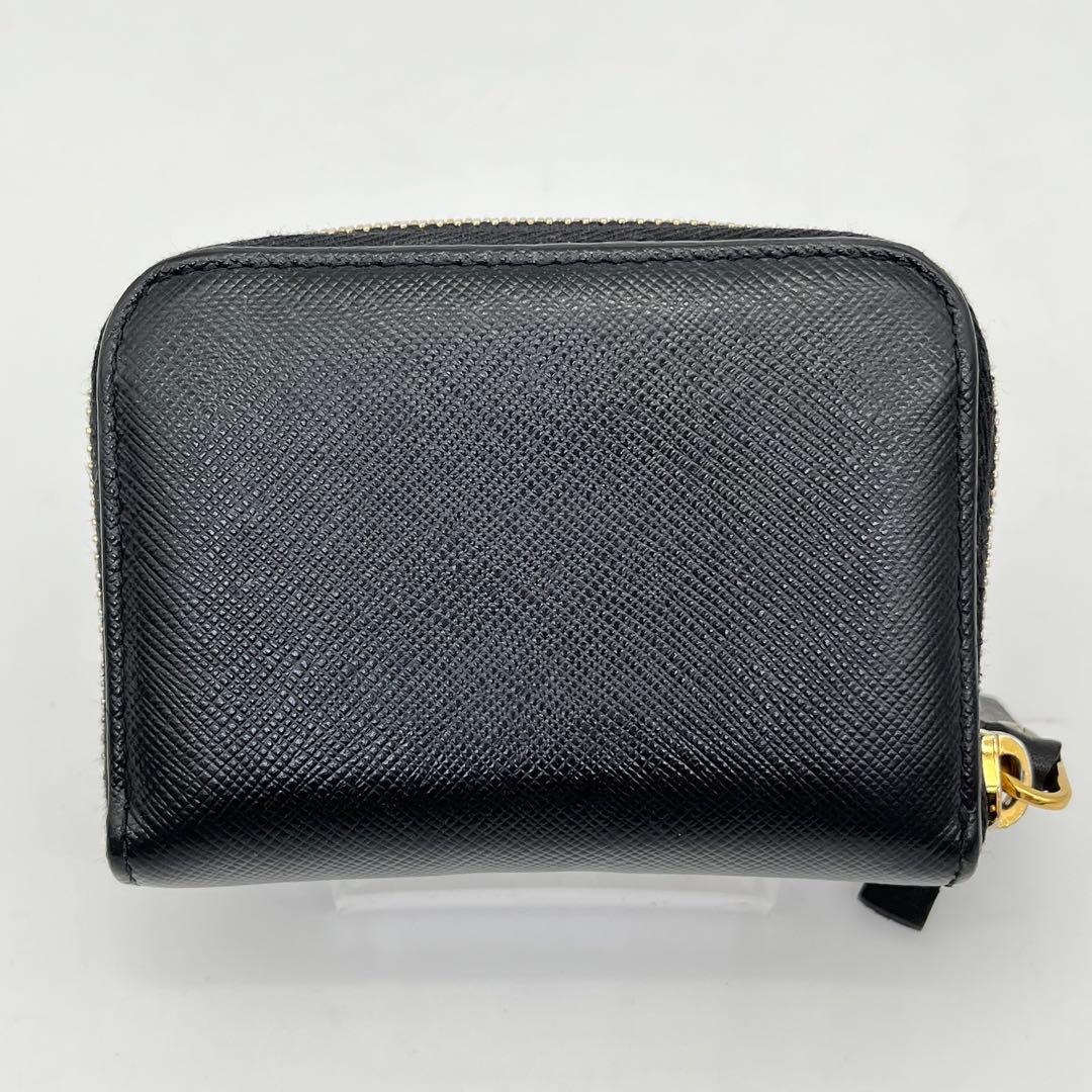 PRADA ケース カードケース ラウンドファスナー ロゴ金具 付属品付き