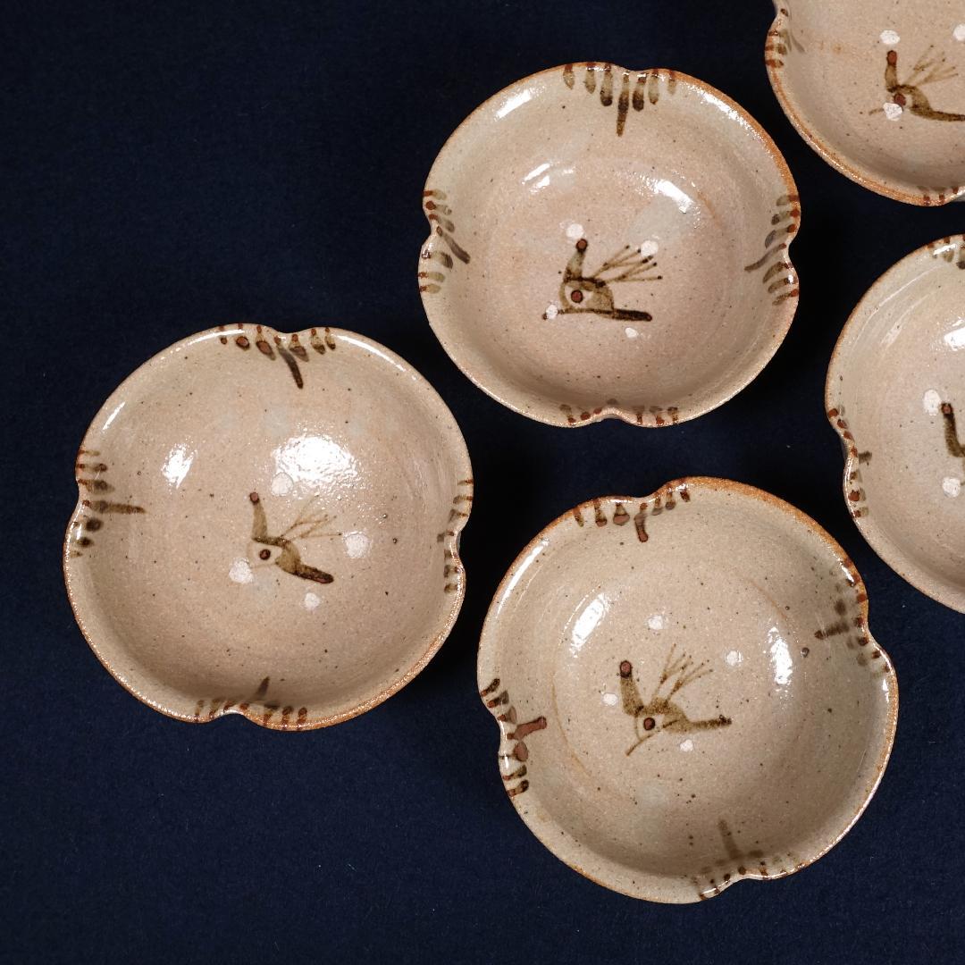 13代 中里太郎右衛門窯 絵唐津 銘々皿 小皿 5客 共箱