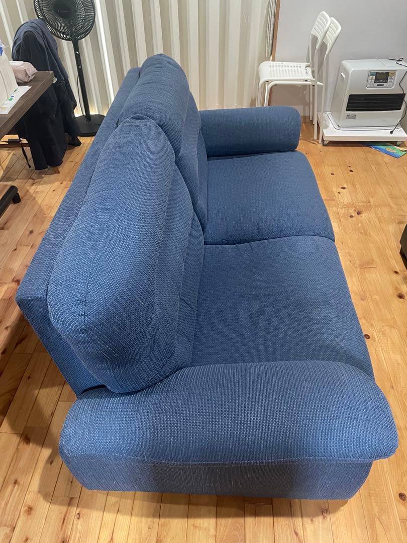 3人掛けソファ 青色 美品