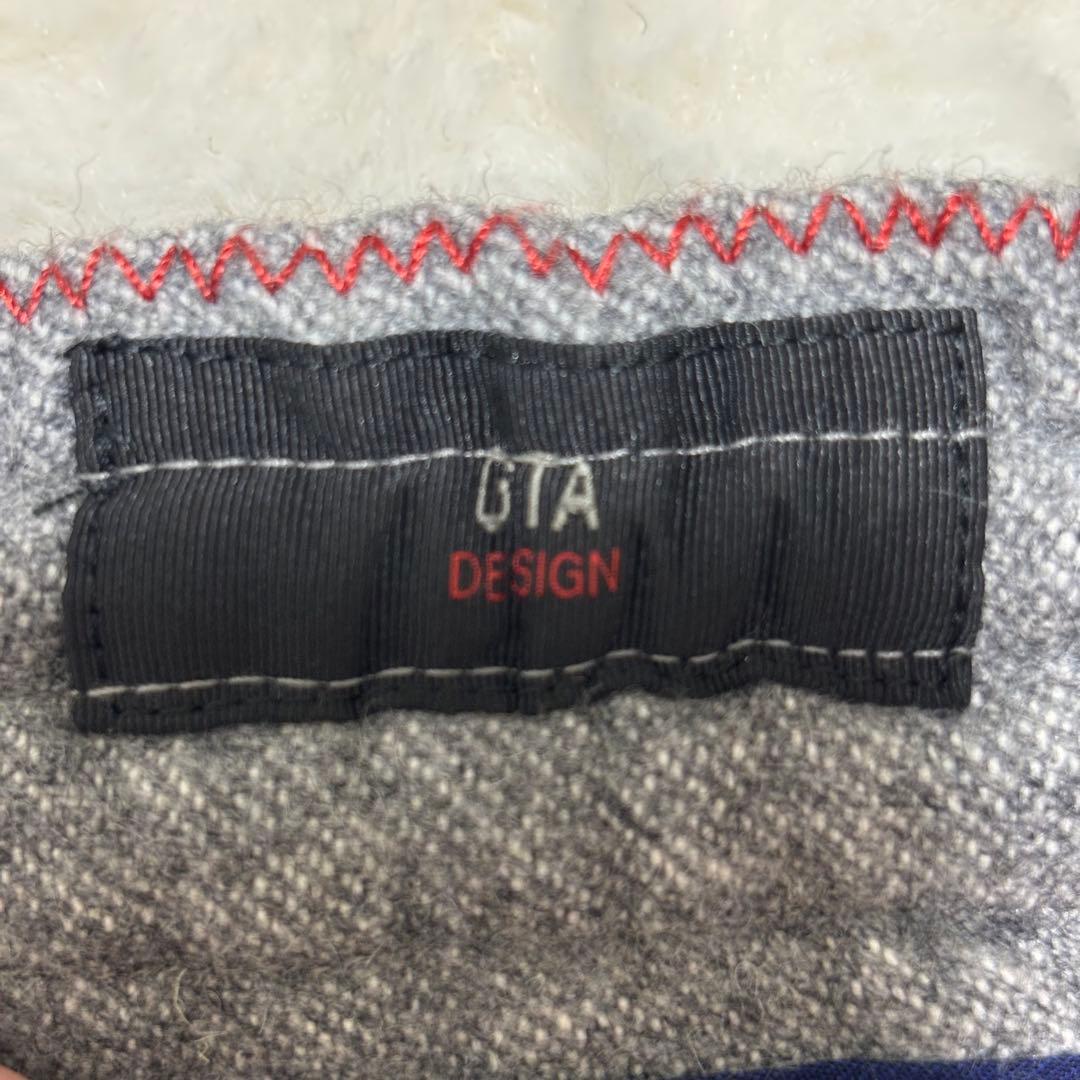 【極美品】 GTA DESIGN ジーティーアー スリム カシミヤ混 スラックス
