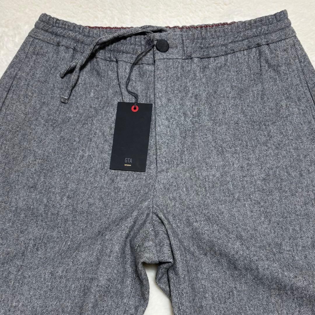 【極美品】 GTA DESIGN ジーティーアー スリム カシミヤ混 スラックス