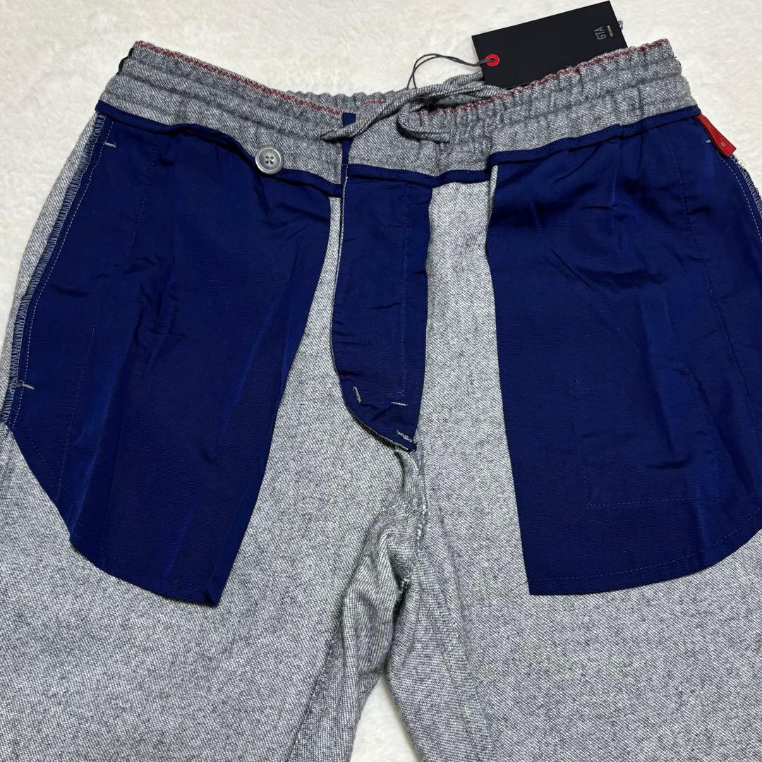 【極美品】 GTA DESIGN ジーティーアー スリム カシミヤ混 スラックス
