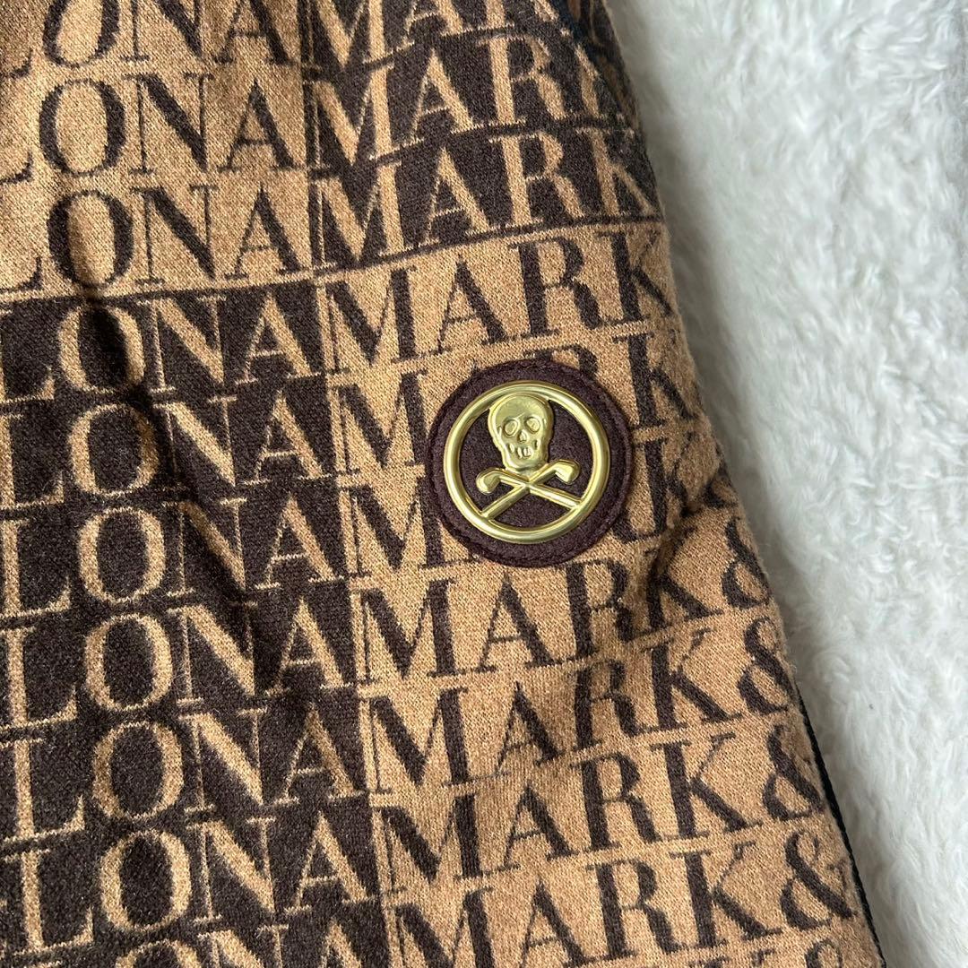 希少✨マークアンドロナ プリーツ スカート インナー付 総柄 金ボタン 近年