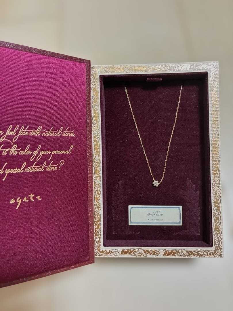 agete 2018Xmas限定 K18ダイアモンドネックレス