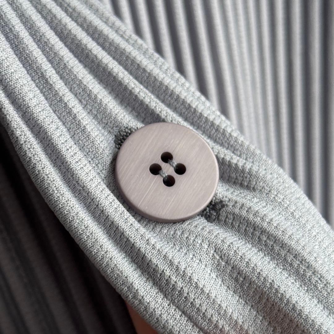 美品 HOMME PLISSE プリーツ ノーカラージャケット L