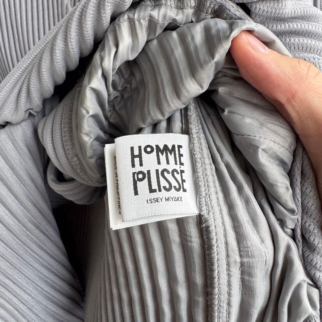 美品 HOMME PLISSE プリーツ ノーカラージャケット L