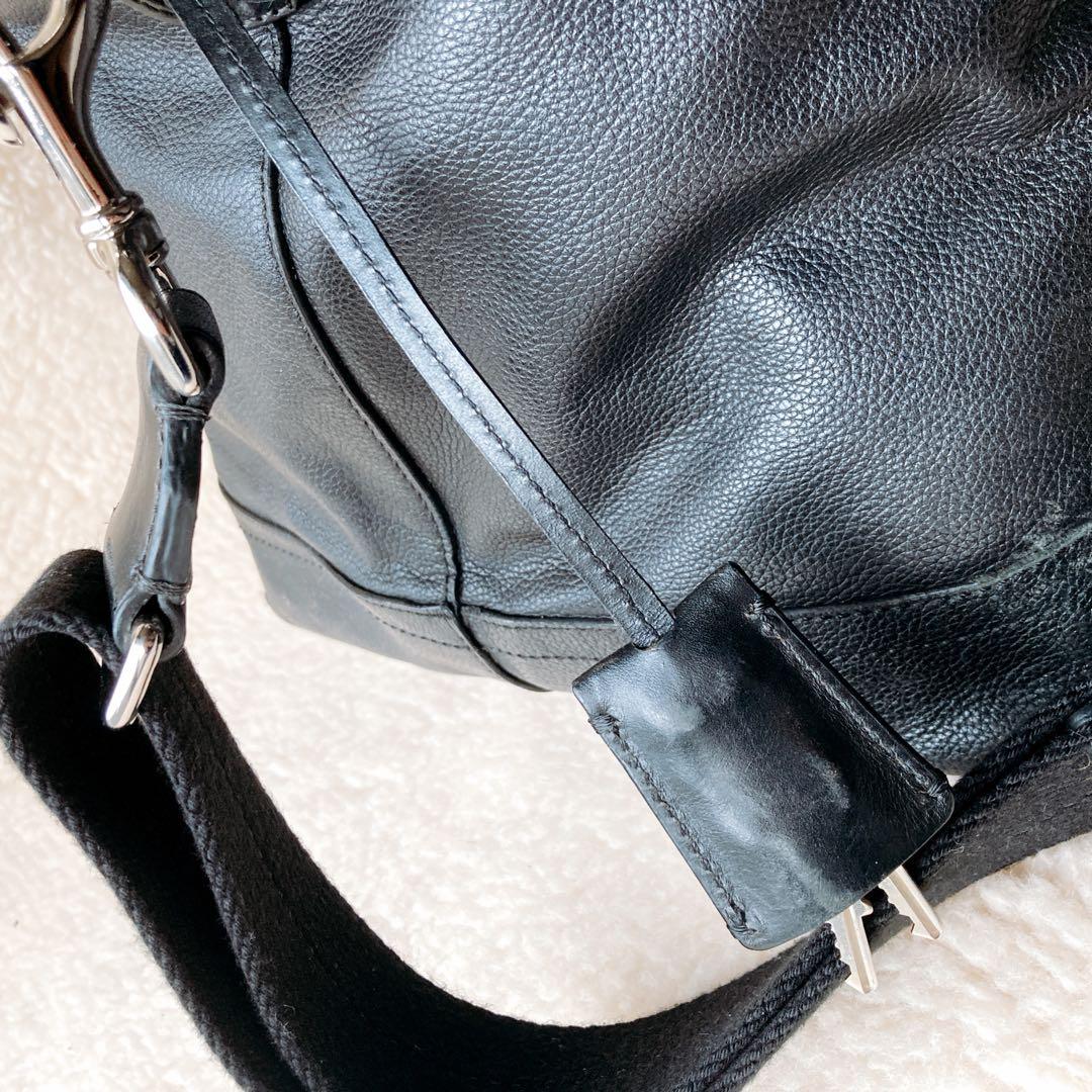 COACH コーチ 2way ボストンバッグ 南京錠 鍵 カデナ 黒 大容量収納