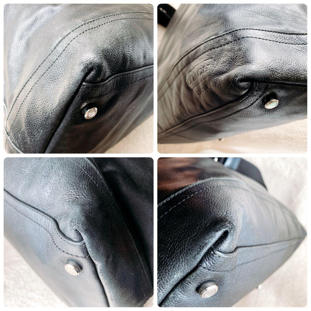 COACH コーチ 2way ボストンバッグ 南京錠 鍵 カデナ 黒 大容量収納