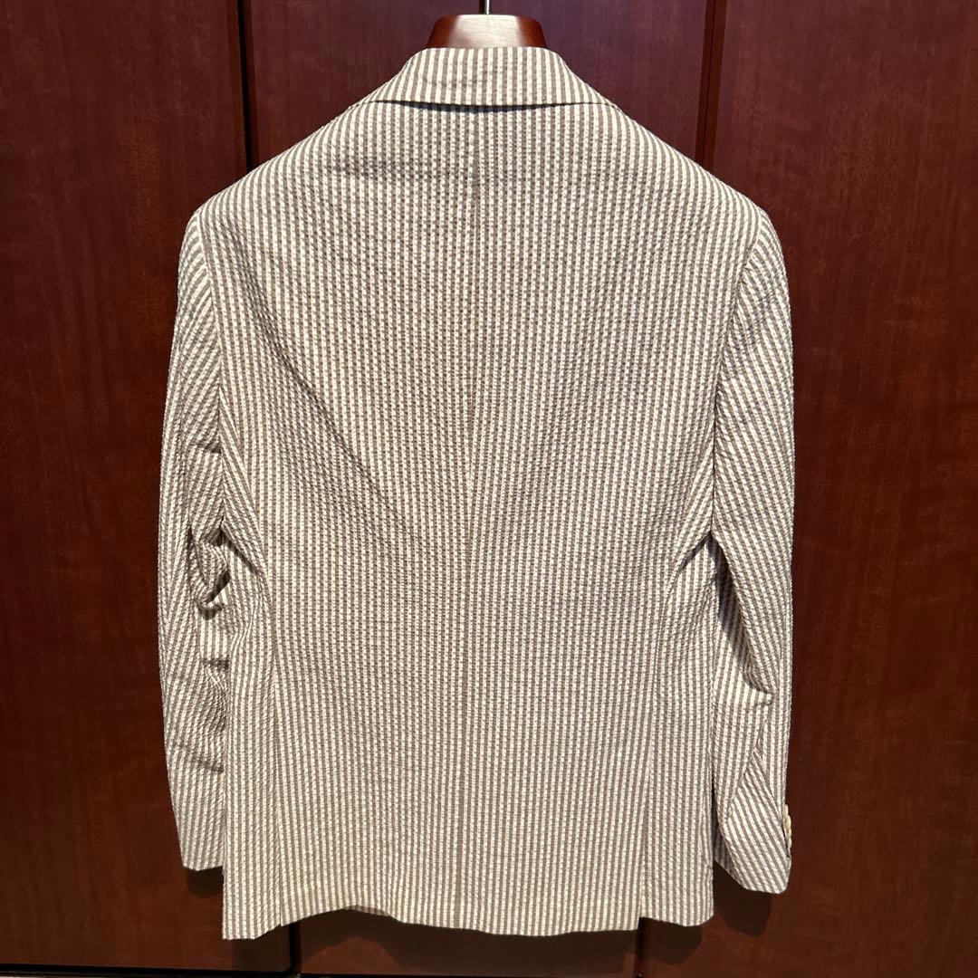 キャロビームスエフ　シアサッカージャケット　44