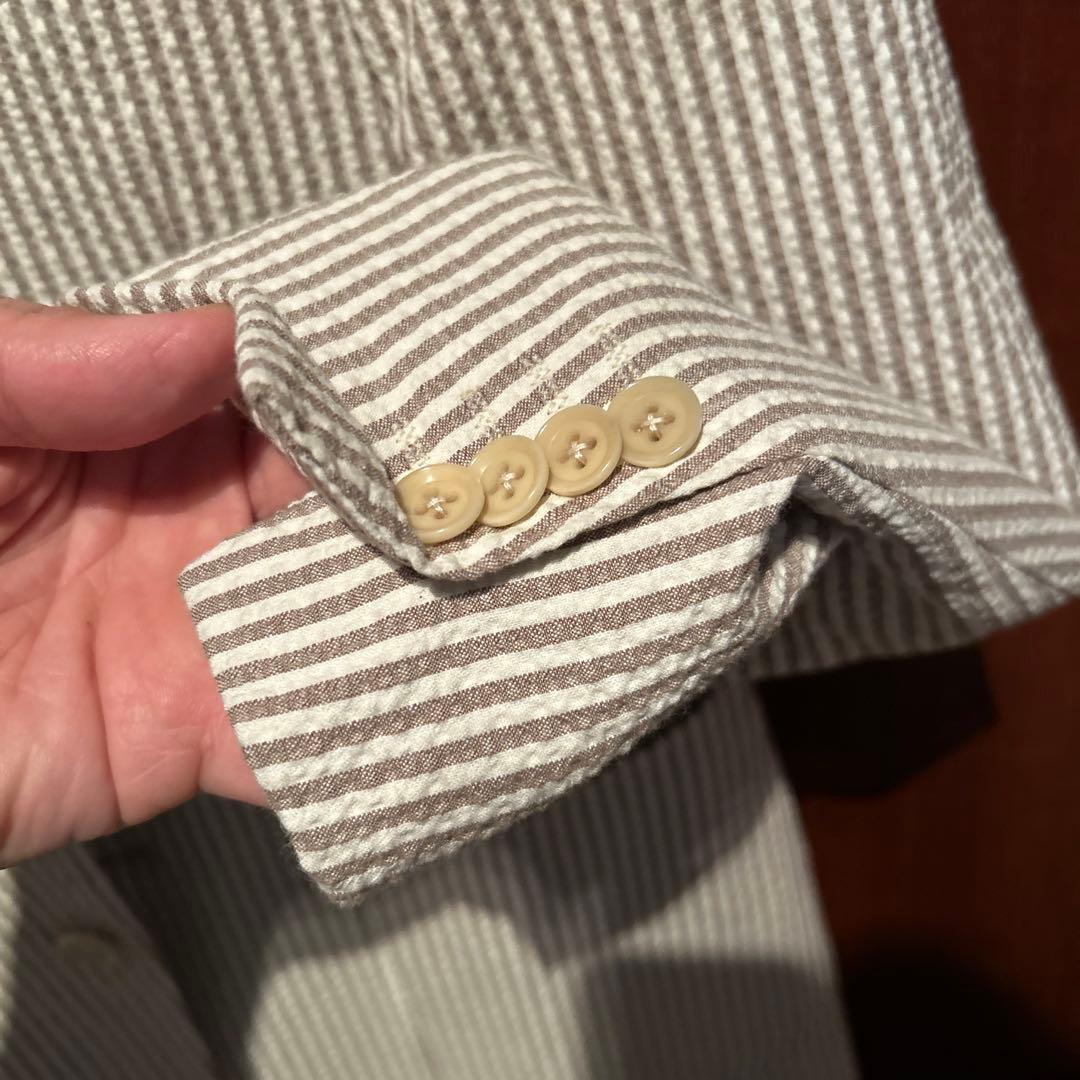 キャロビームスエフ　シアサッカージャケット　44