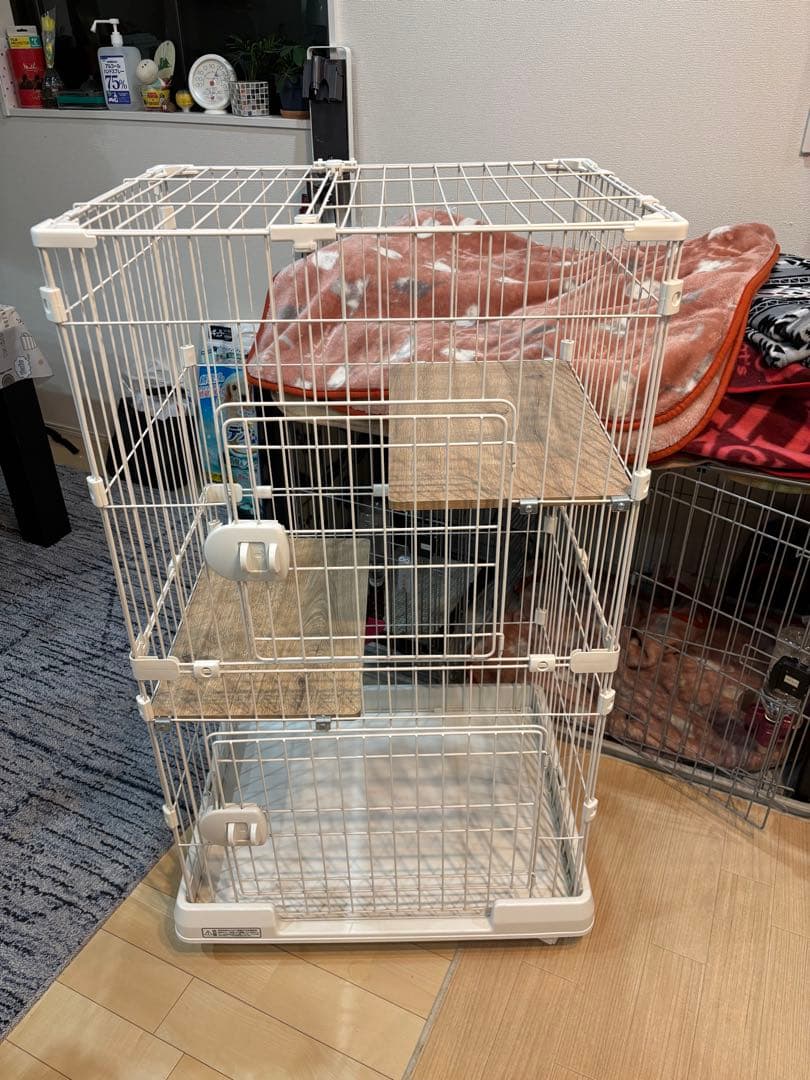 【美品】アイリスオーヤマ 猫ケージ コンパクトタイプPMCC115H