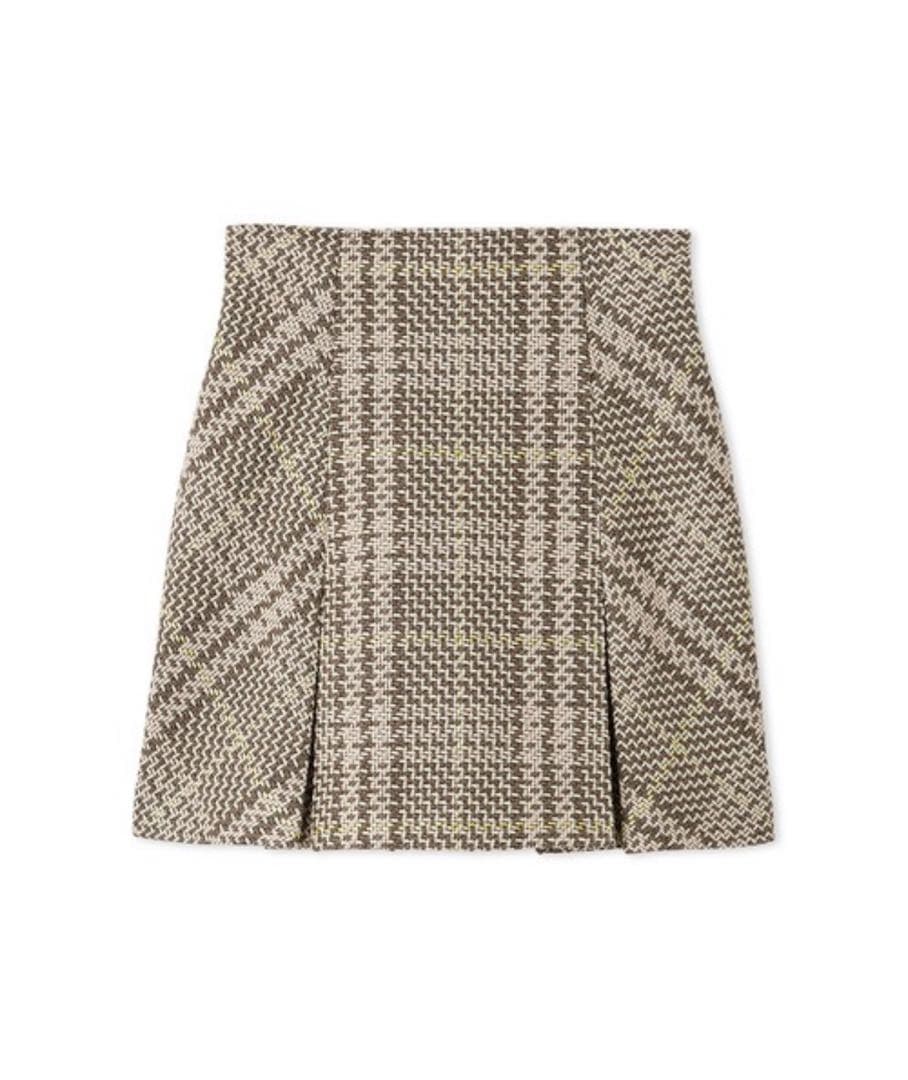 SNIDEL Sustinable ロービングチェックミニスカート ピンク 1