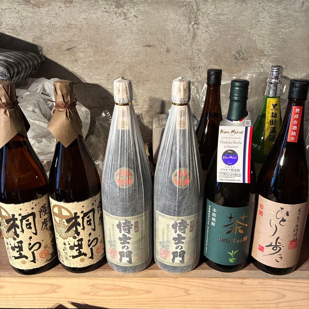 薩摩桐野2本 侍士の門2本　知覧Tｅａ1本 ひとり歩き熟成古酒1本