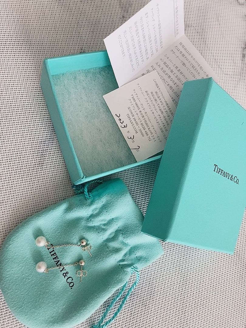 ティファニー　tiffano&co. パール　真珠　ピアス　フラワー