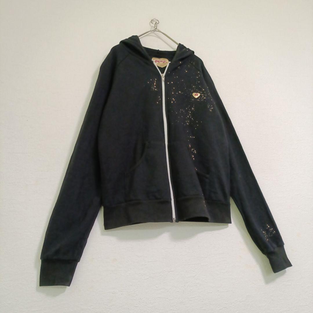PRIMP　プリンプ　パーカー　ジップアップ　USA製　ユニコーン　ブラック　L