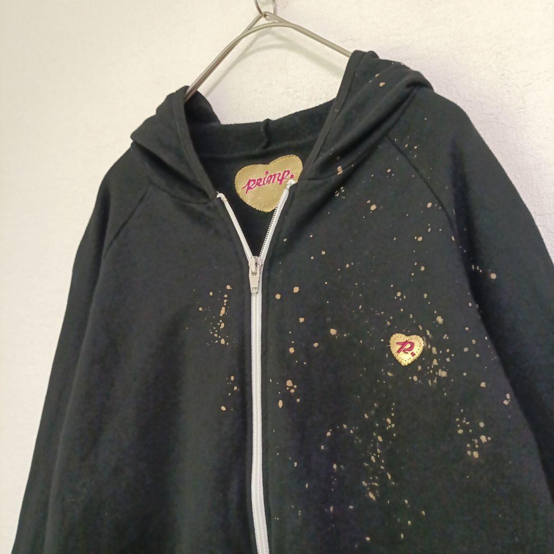 PRIMP　プリンプ　パーカー　ジップアップ　USA製　ユニコーン　ブラック　L