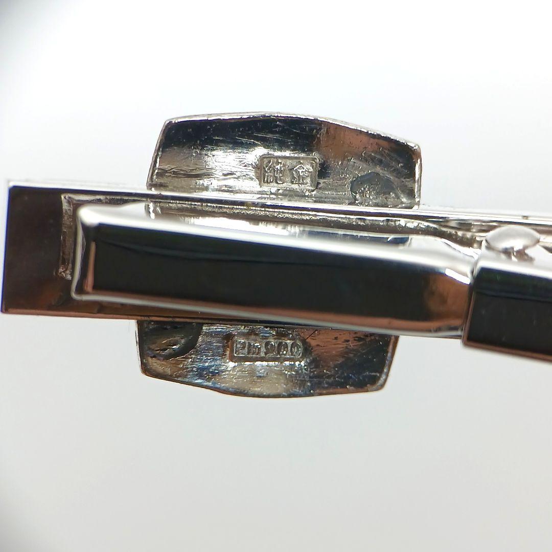 叙勲記念 ネクタイピン SILVER pm900 純金刻印有