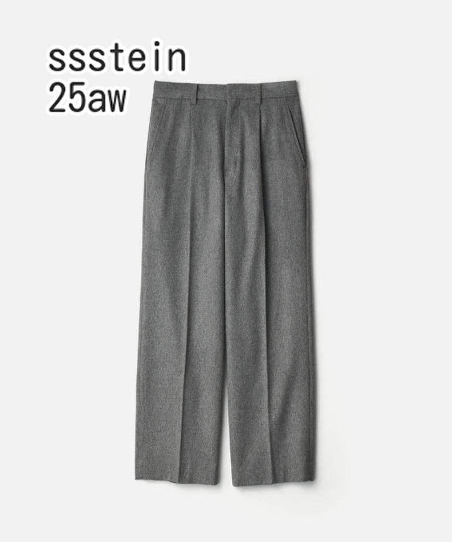 パンツ ssstein W/CA BEAVER STRAIGHT TROUSERS