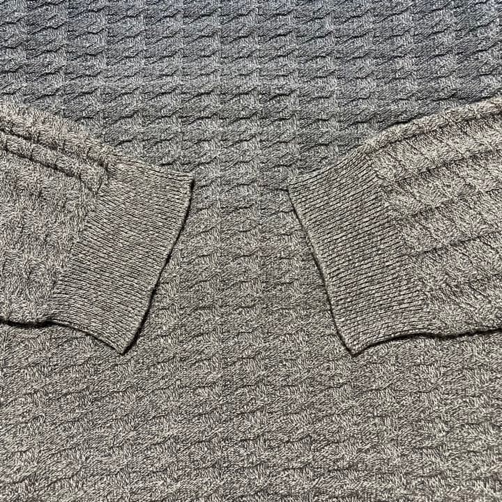 【CRESTBRIDGE】美品グラデーションニット 千鳥格子 コットン L