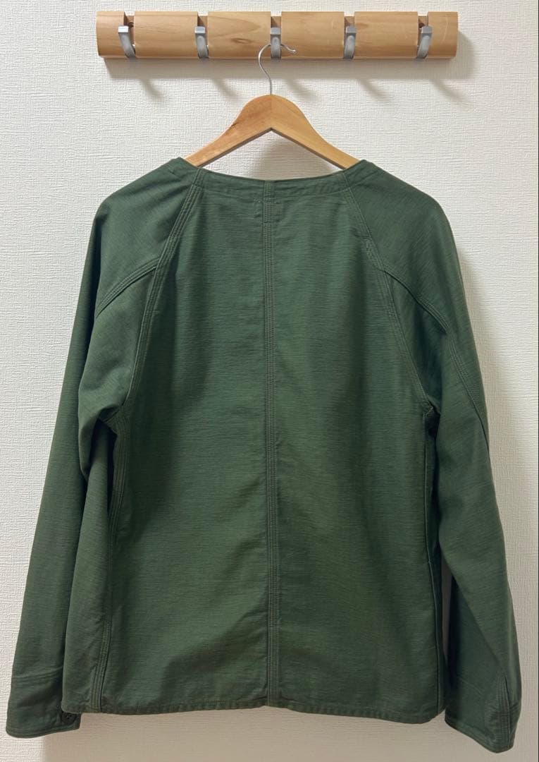 美品 orslow カーキ ノーカラージャケット サイズ2
