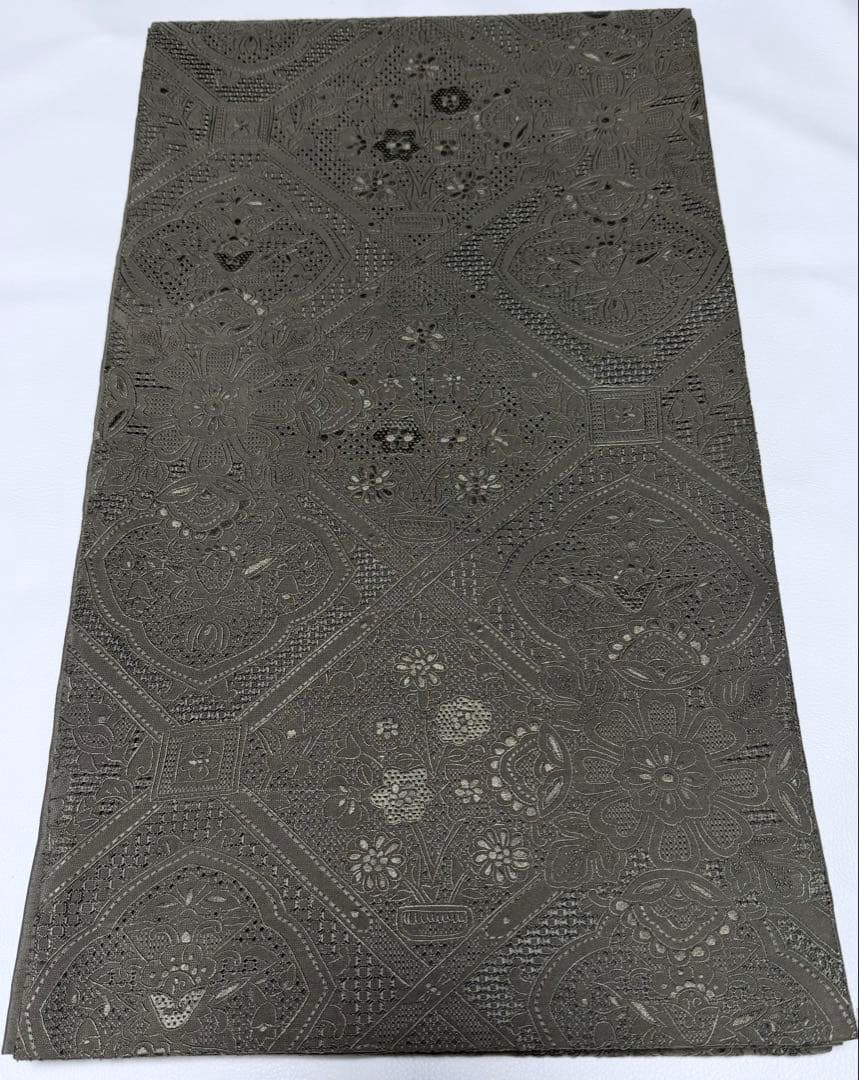 新品 高級 袋帯 正絹 全通柄 汕頭刺繍 スワトウ刺繍 中国刺繍 訪問着