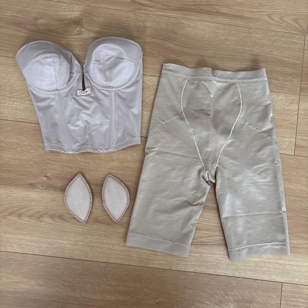 【D65】ブライダルブルーム ショートビスチェ ロングガードル