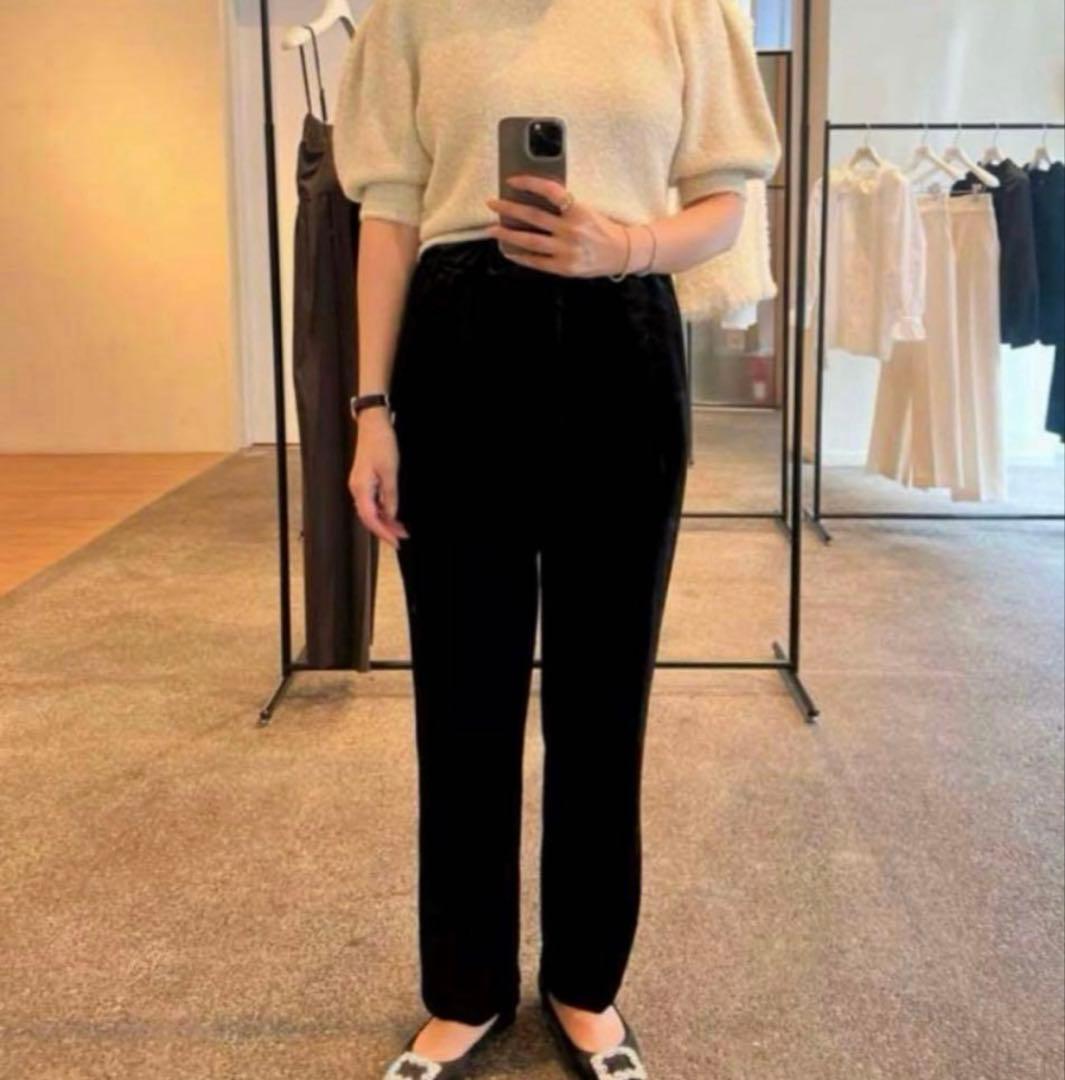 ちゃ　オーガ　ベロアパンツ