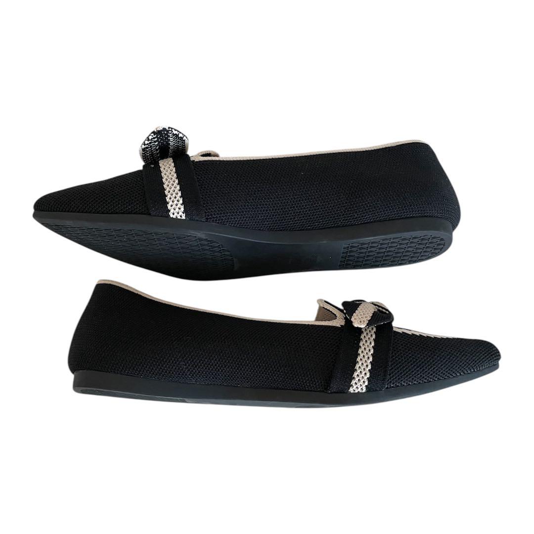 【極美品】ビバイア ミッシェル ポインテッドトゥボウディテール ニットローファー