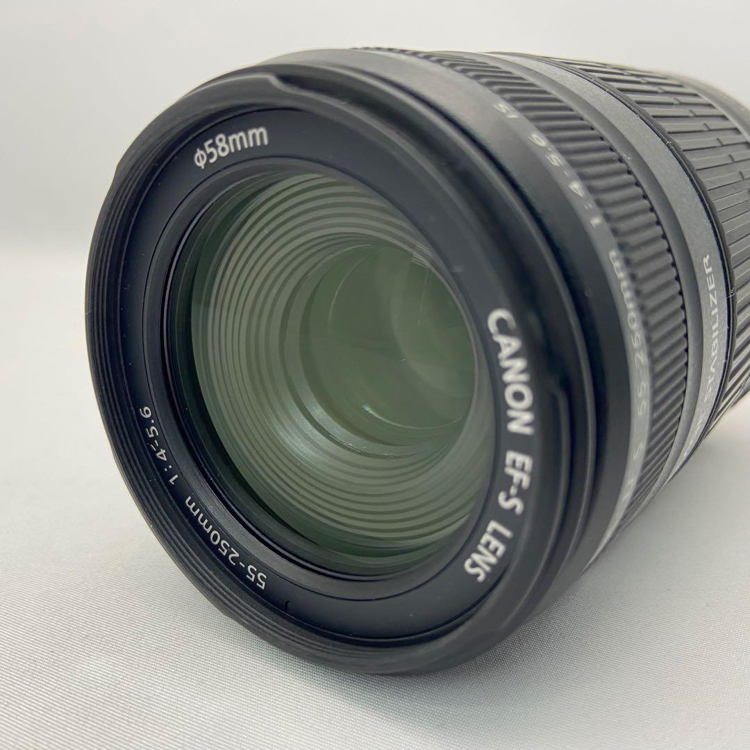 【美品】Canon EF-S 55-250mm F4-5.6 IS フード付