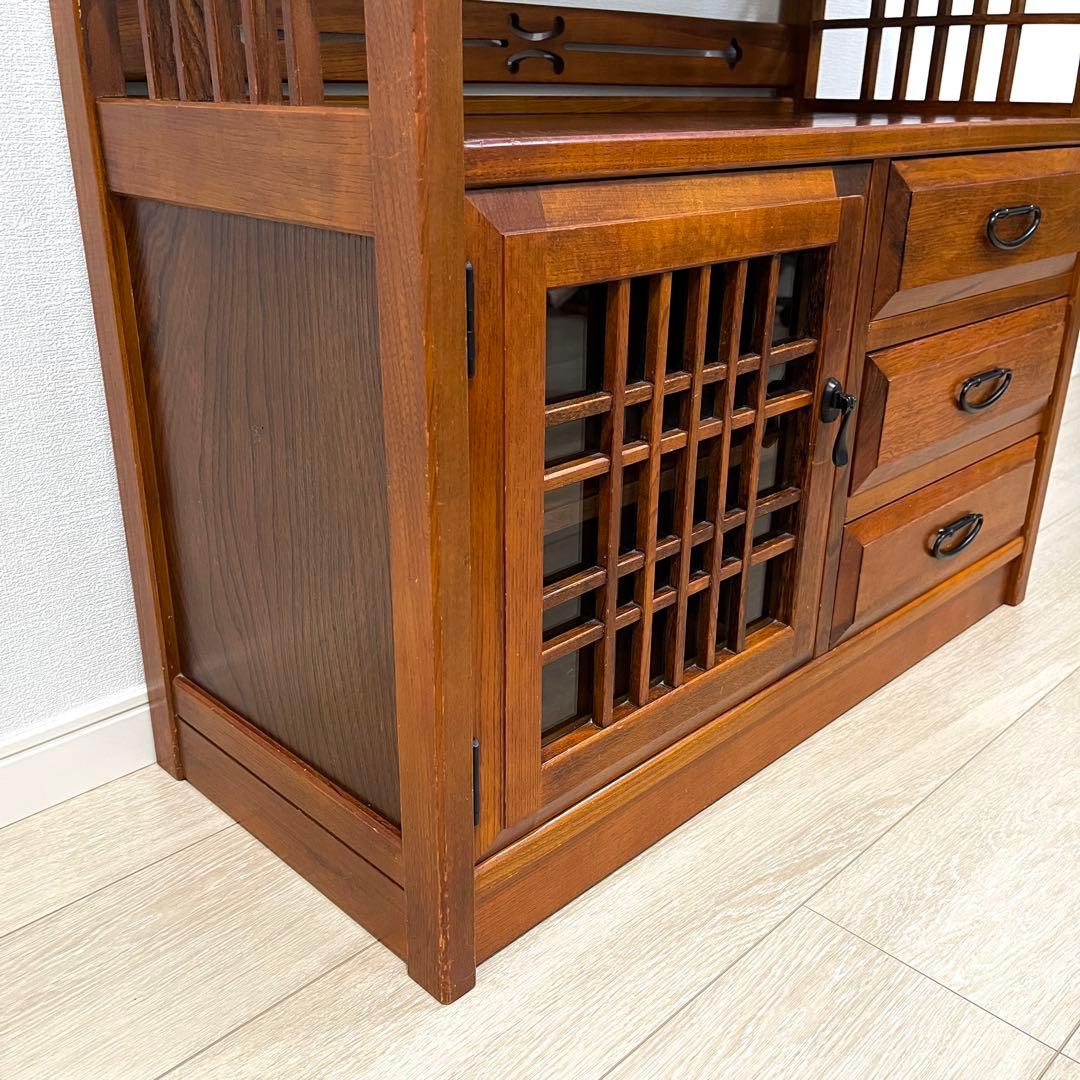 （ち17）karimoku カリモク オールドカリモク 茶箪笥 飾り棚 茶棚