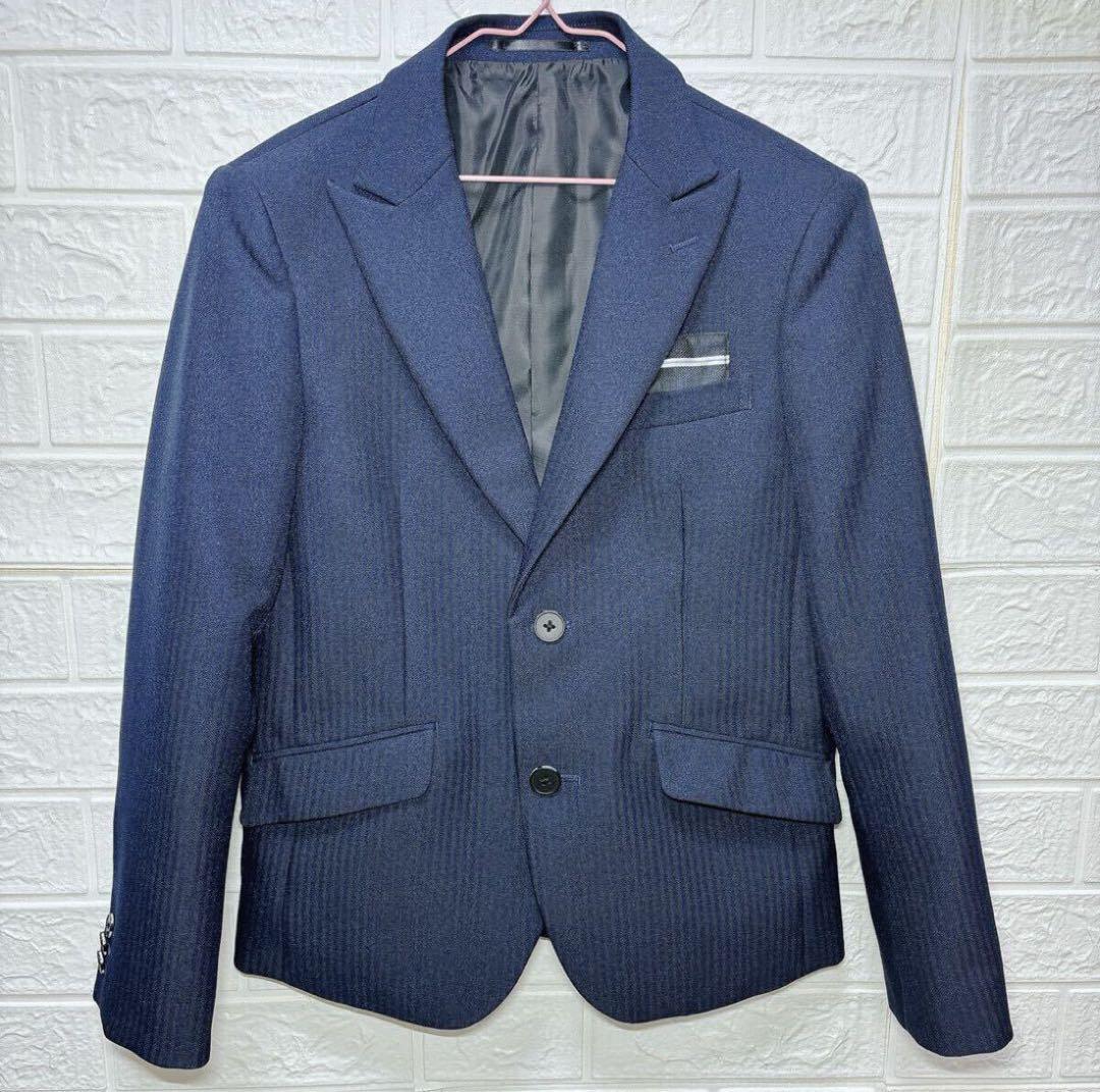 【最安値】ワンダーファクトリー 150 6点 男の子 ベスト付き ネイビー