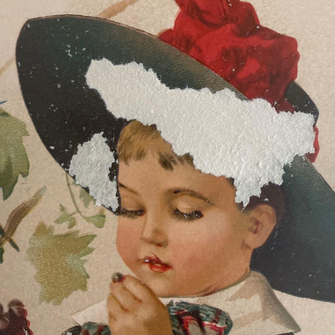 稀少1889年アンティーク美しい挿絵の絵本　洋書　古書ジャンクジャーナル額装に