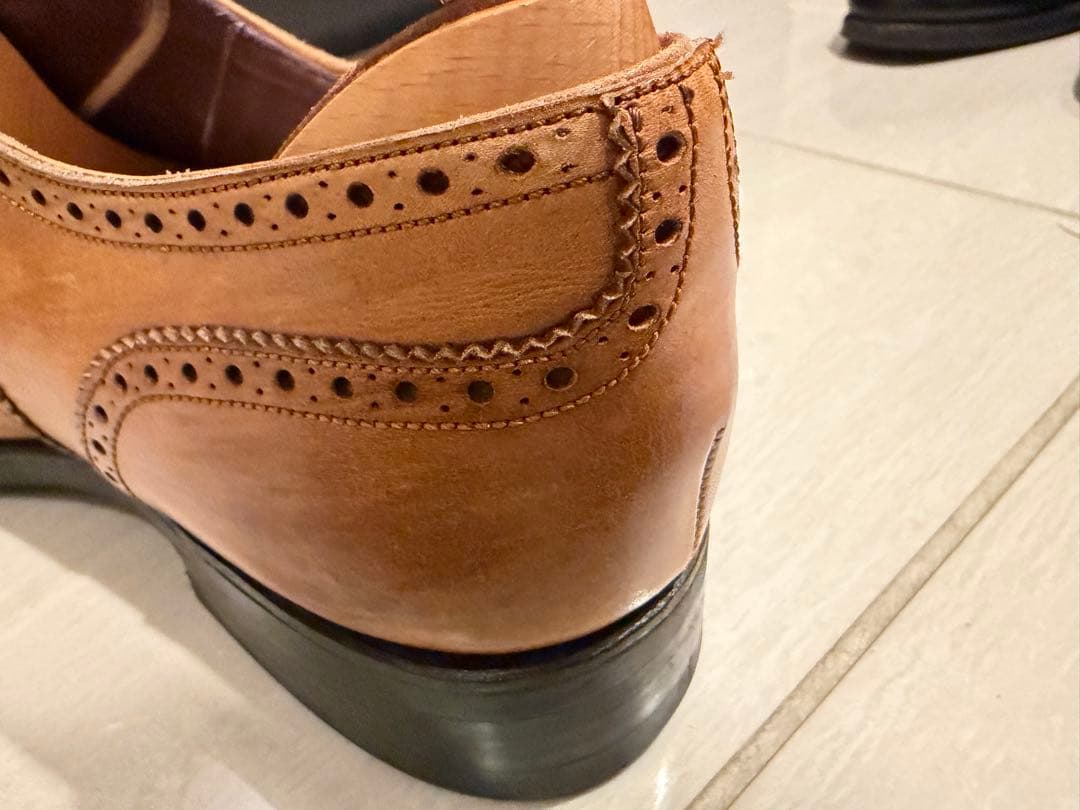 CARMINA ブラウン ウィングチップ ドレスシューズ 26.5cm