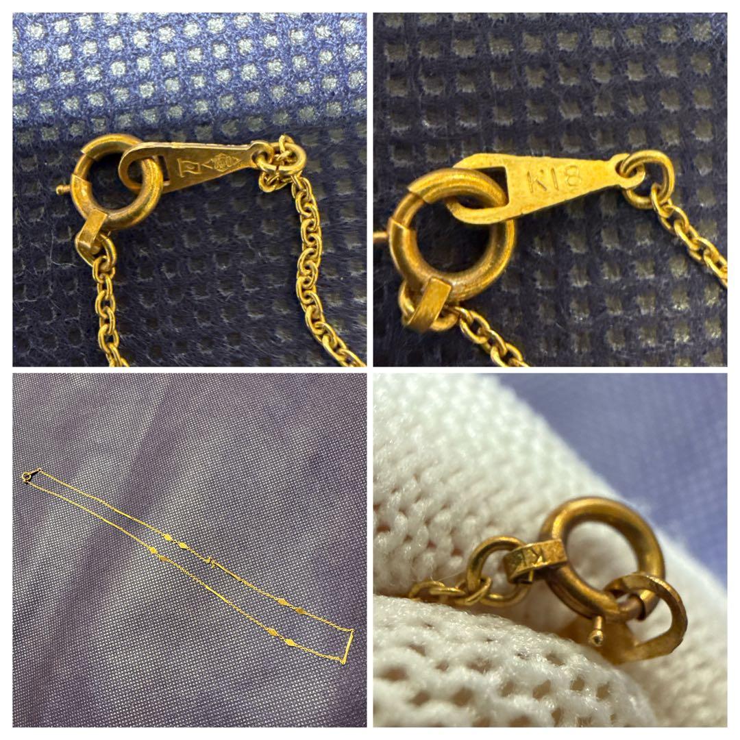 K18 デザインネックレス 造幣局マーク750 造幣局刻印有り 2.1g