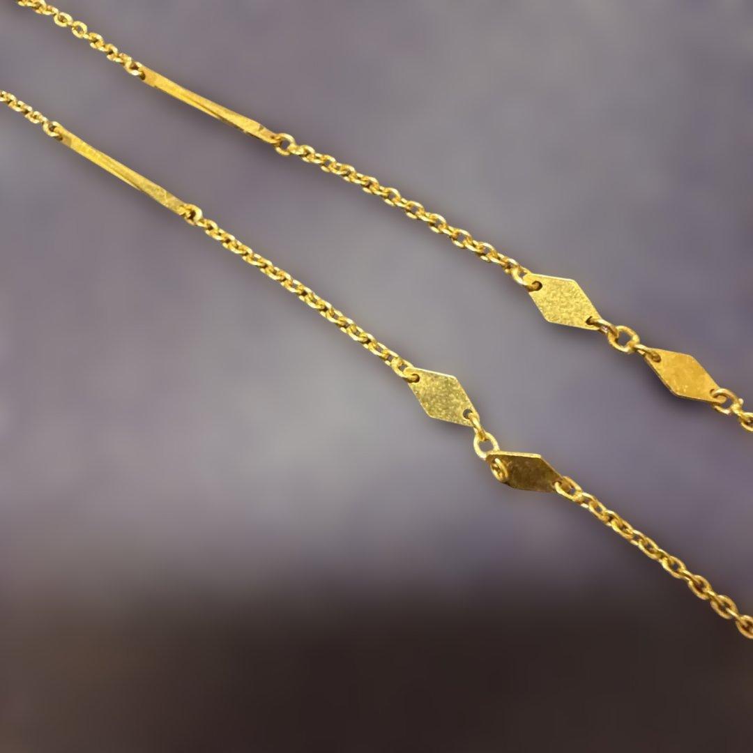 K18 デザインネックレス 造幣局マーク750 造幣局刻印有り 2.1g