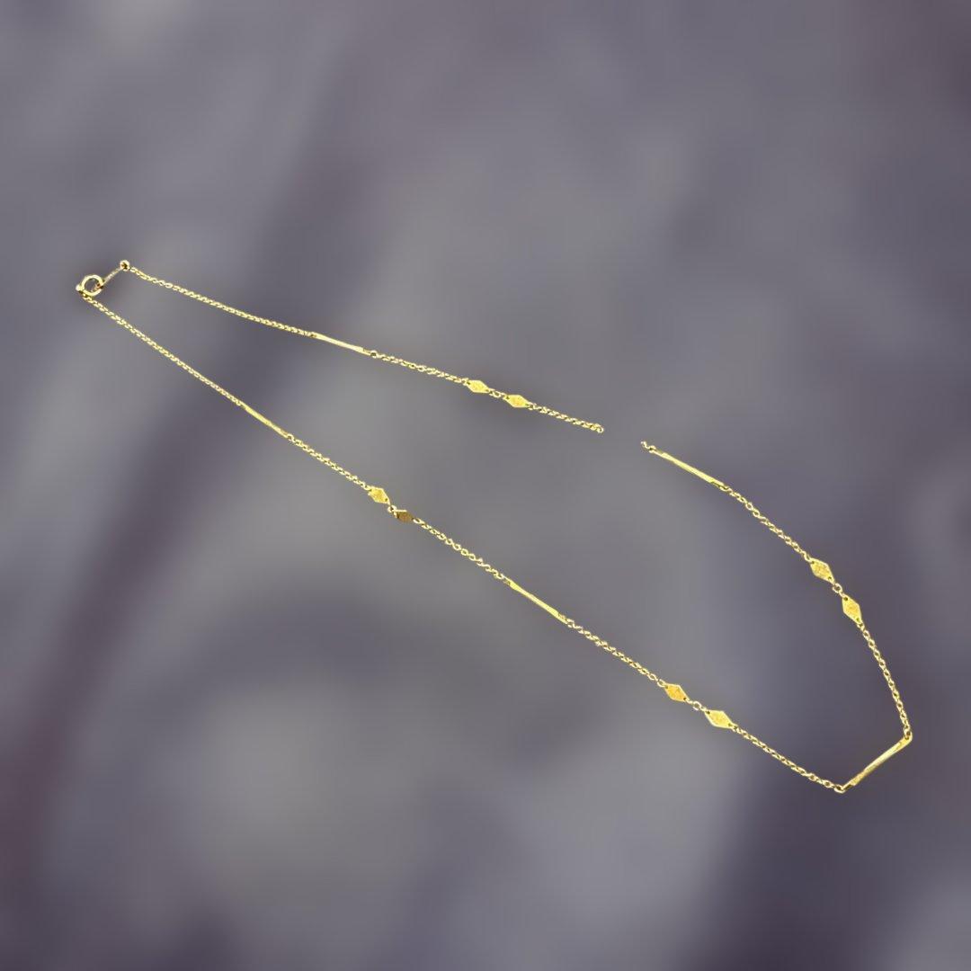 K18 デザインネックレス 造幣局マーク750 造幣局刻印有り 2.1g