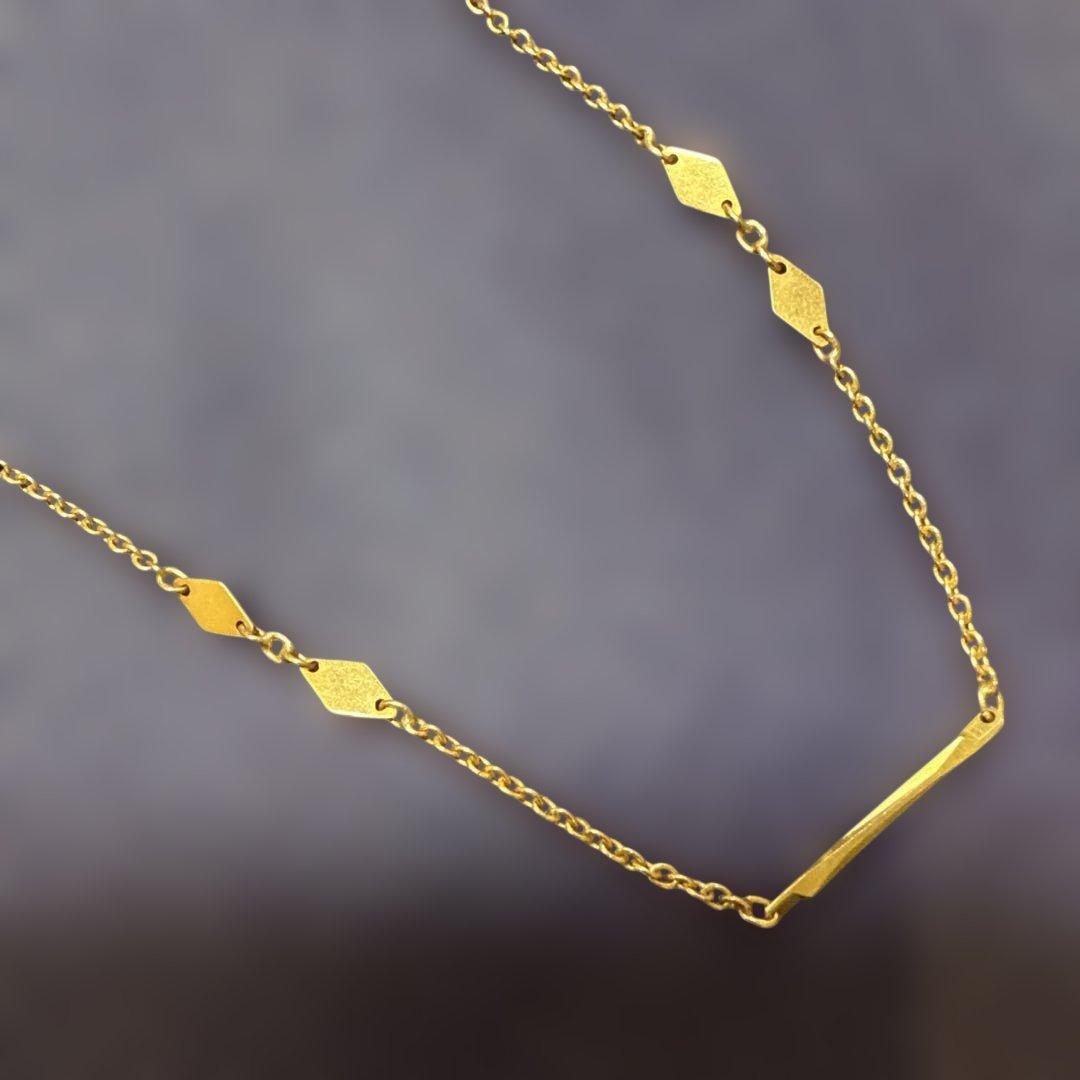 K18 デザインネックレス 造幣局マーク750 造幣局刻印有り 2.1g