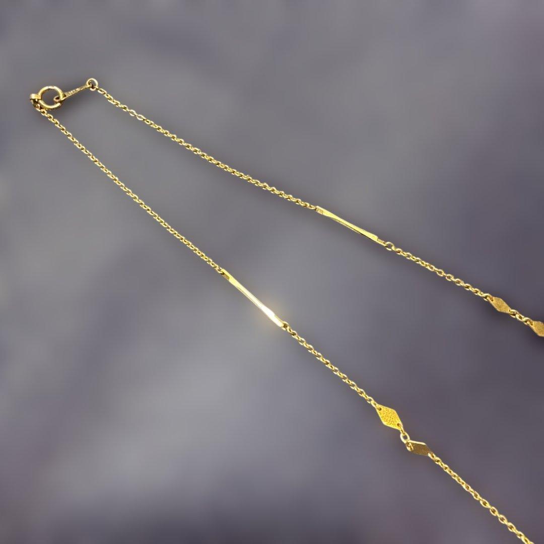 K18 デザインネックレス 造幣局マーク750 造幣局刻印有り 2.1g