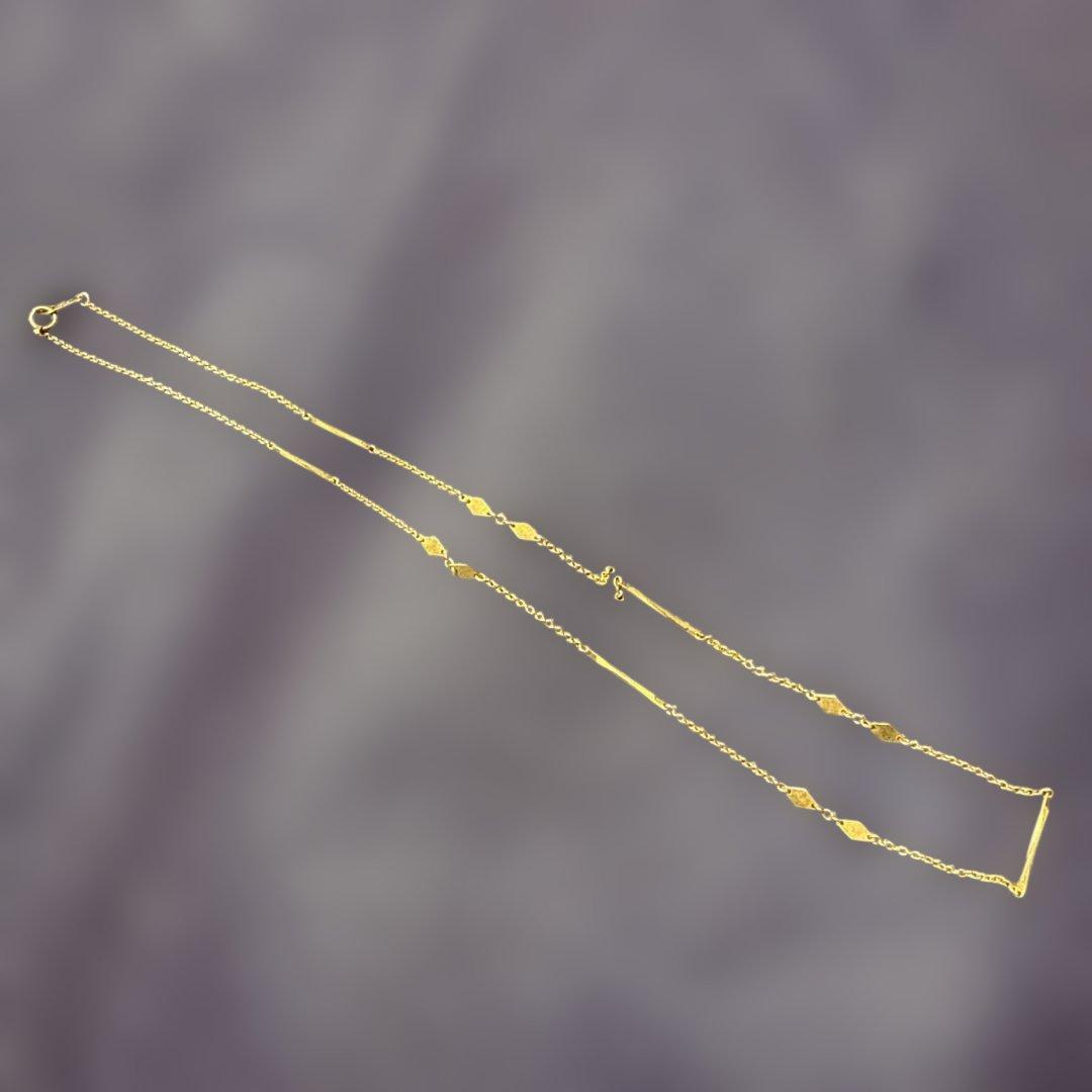 K18 デザインネックレス 造幣局マーク750 造幣局刻印有り 2.1g