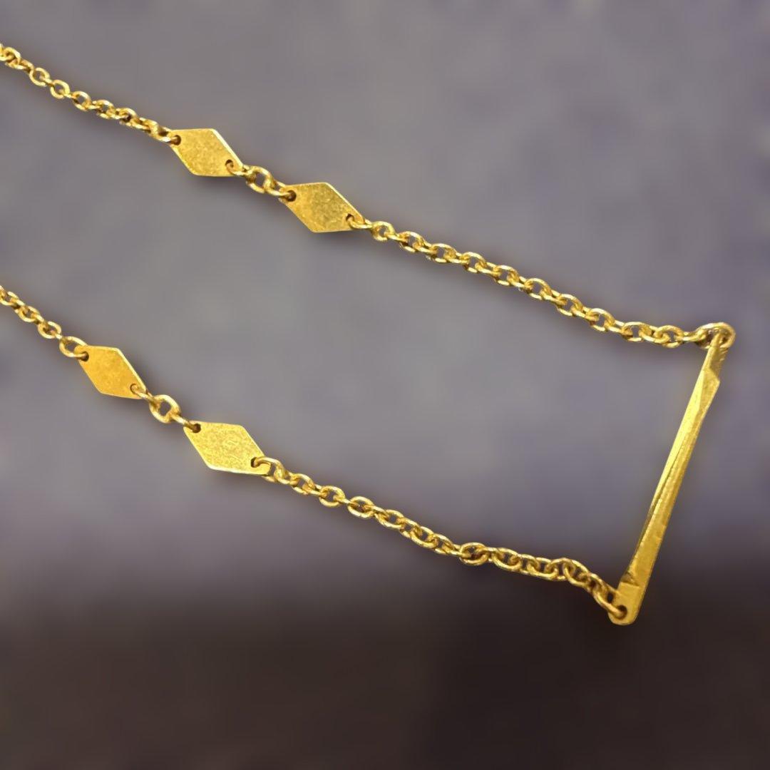 K18 デザインネックレス 造幣局マーク750 造幣局刻印有り 2.1g