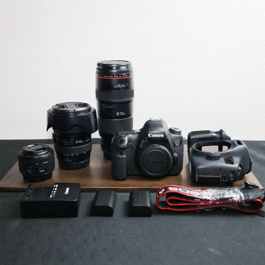 【セット売り】Canon EOS 6D +Lレンズ2本+単焦点レンズ