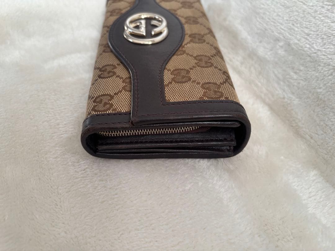 マ*ン様 GUCCI GGキャンバス 長財布 箱付き 正規品　インターロッキング