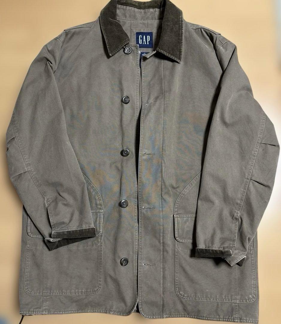 old gap カバーオール　ハンティングジャケット 襟コーデュロイ　ダック