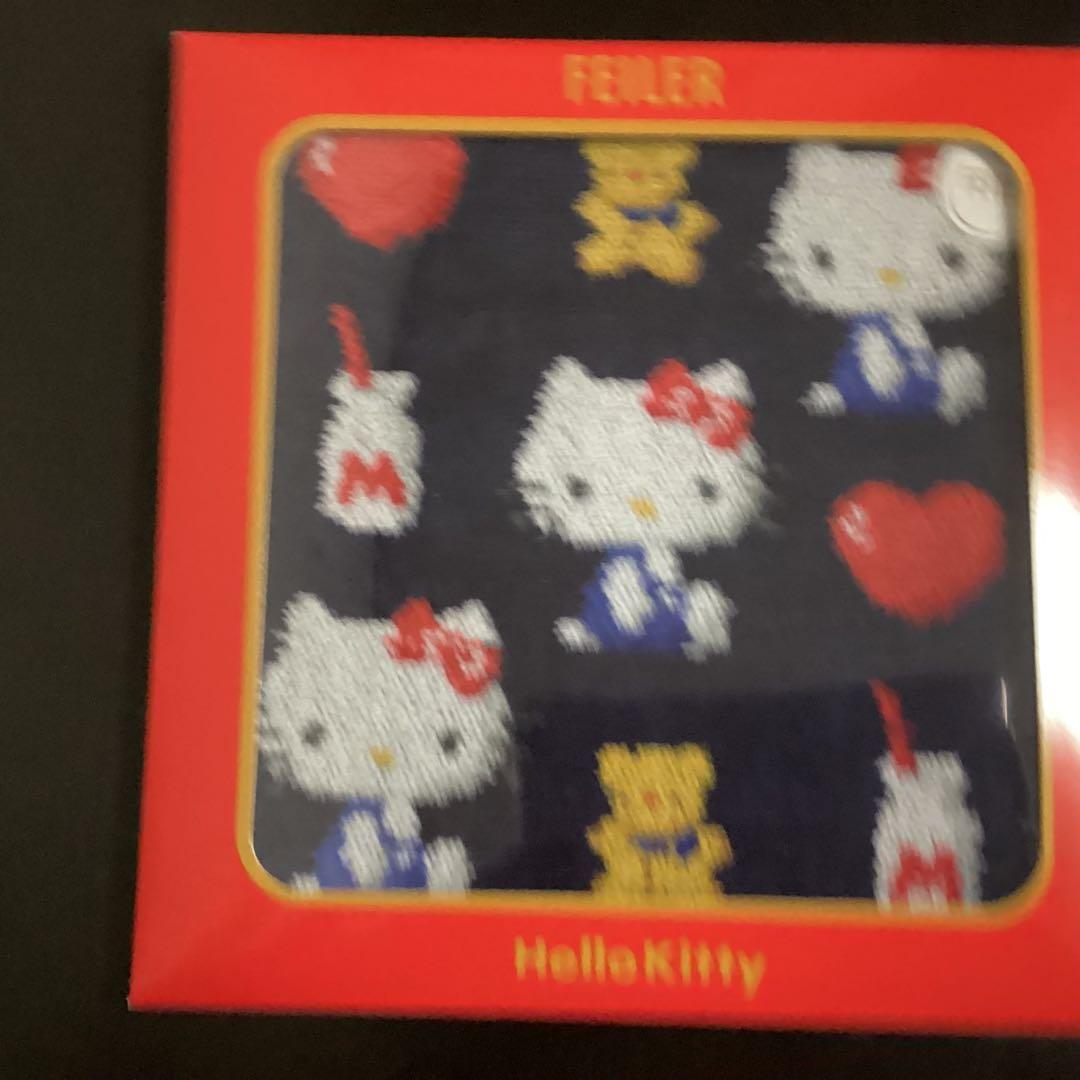 フェイラー サンリオ　キティ　はぴだんぶい　マロンクリーム　ハンカチ　3枚セット