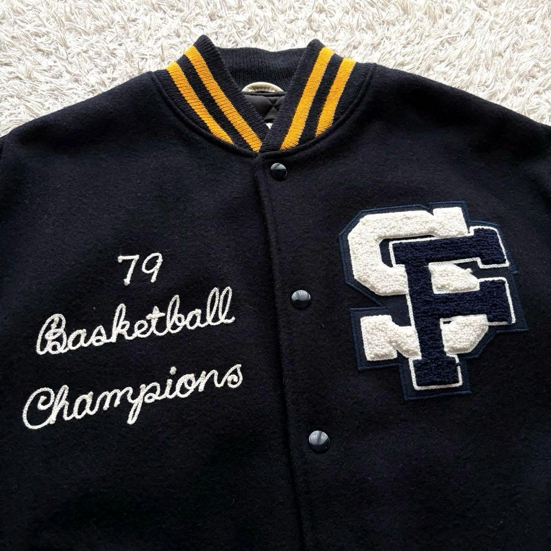 ★希少 XLサイズ★ ゴールデンベア スタジャン ワッペン 袖レザー USA製