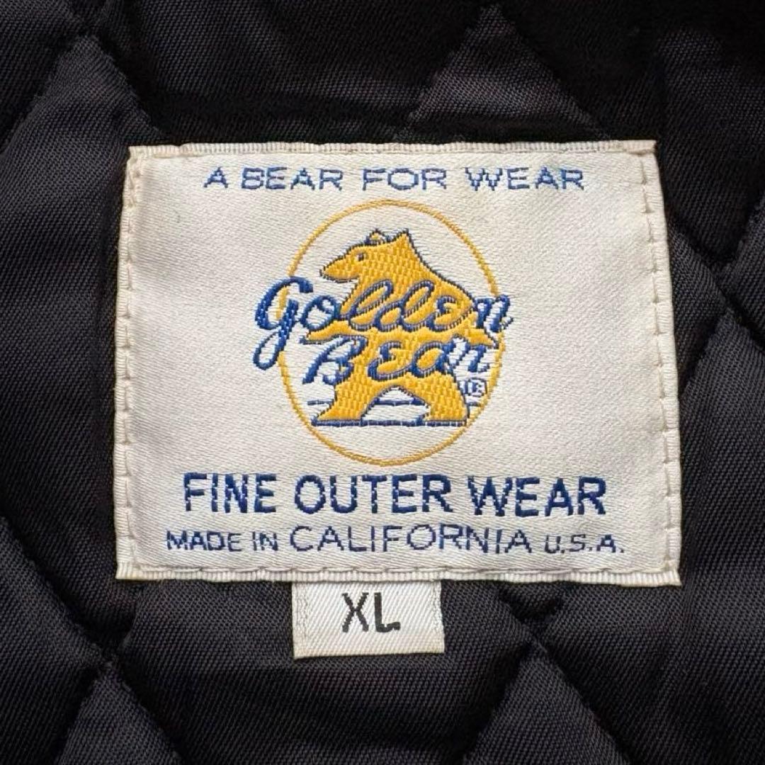 ★希少 XLサイズ★ ゴールデンベア スタジャン ワッペン 袖レザー USA製