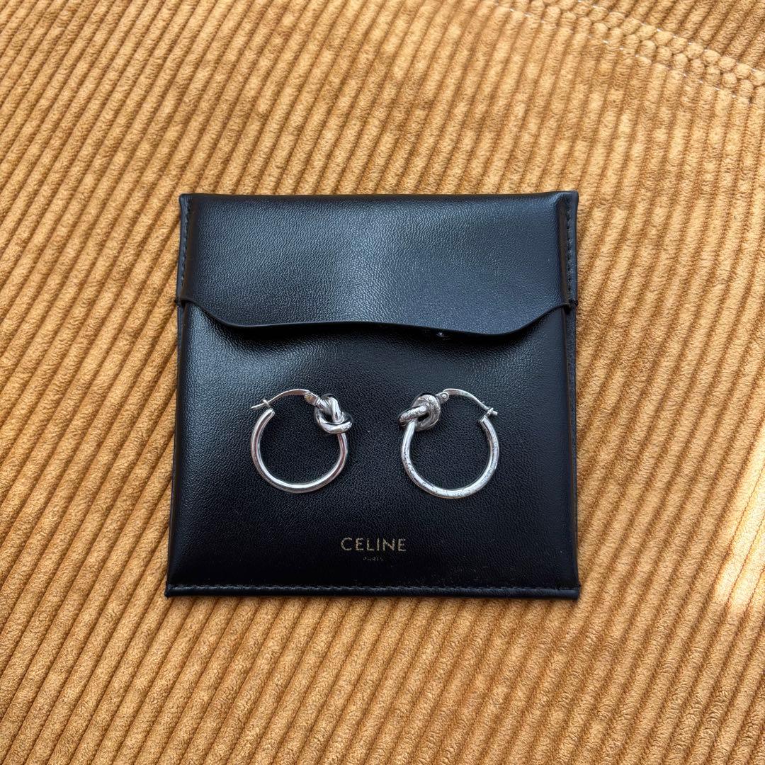i*i様 CELINE ノットフープピアス　シルバー