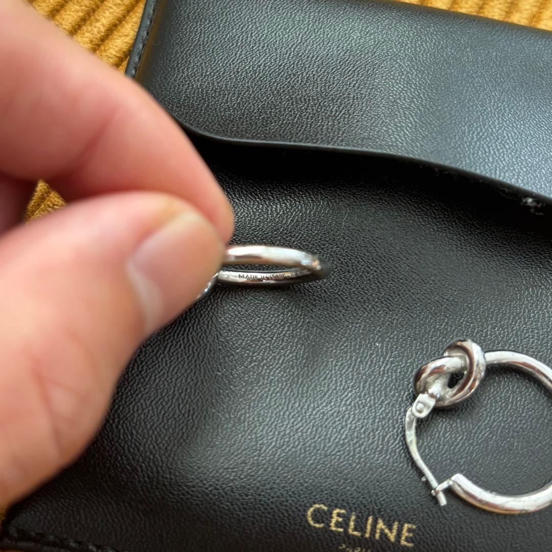 i*i様 CELINE ノットフープピアス　シルバー