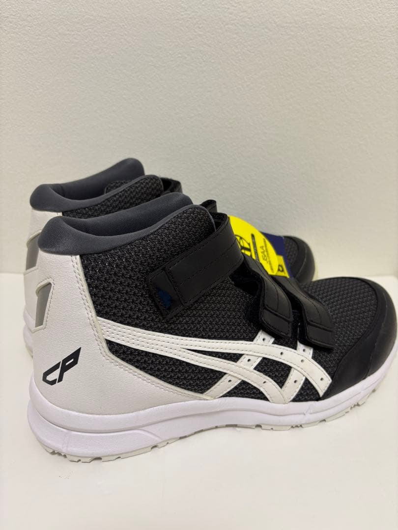 ASICS CP203 ハイカット安全靴 ブラック/ホワイト 25センチ