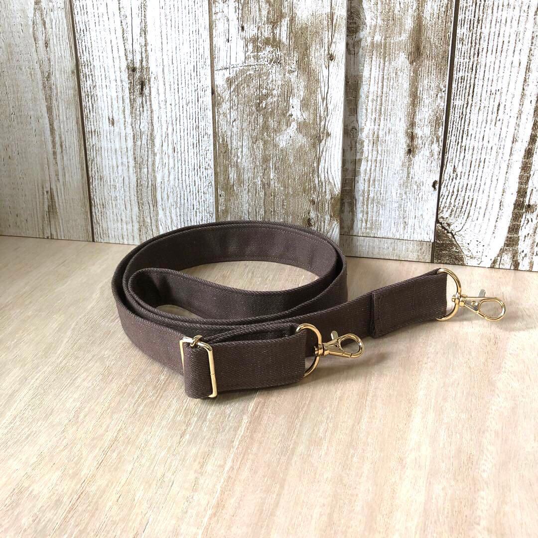 MIHØ　トートバッグ　ブラウン×レッド　【新品デニム】ショルダー紐付き